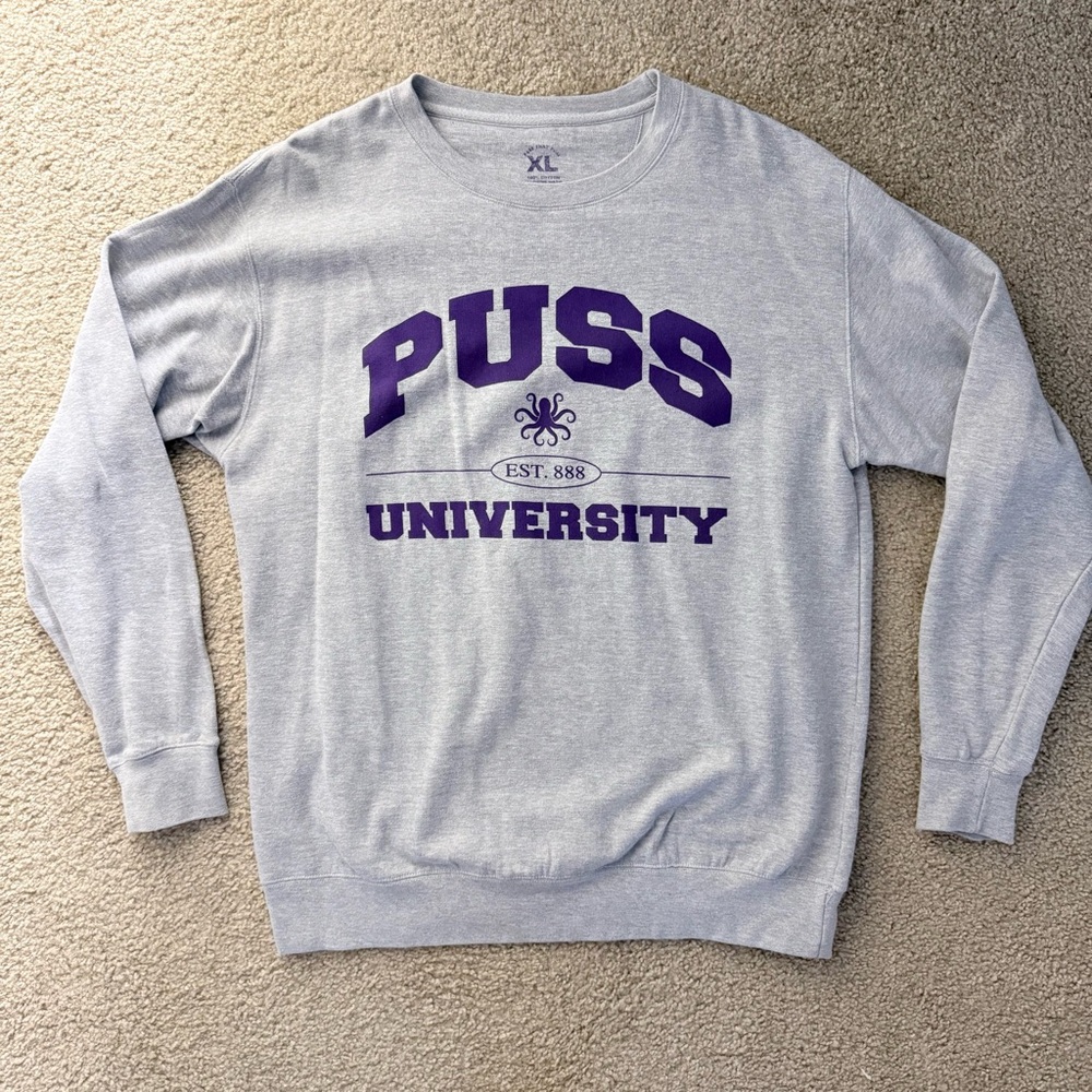 jake shane “puss university” crewneck